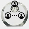 [CRY169] 4.5" Round Crystal Clock Thumbnail