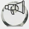 [CRY169] 4.5" Round Crystal Clock Thumbnail