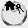 [CRY169] 4.5" Round Crystal Clock Thumbnail