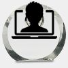[CRY169] 4.5" Round Crystal Clock Thumbnail