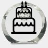 [CRY169] 4.5" Round Crystal Clock Thumbnail