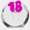 [CRY169] 4.5" Round Crystal Clock Thumbnail