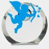 [CRY169] 4.5" Round Crystal Clock Thumbnail