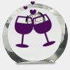 [CRY169] 4.5" Round Crystal Clock Thumbnail