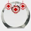 [CRY169] 4.5" Round Crystal Clock Thumbnail