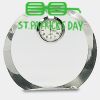 [CRY169] 4.5" Round Crystal Clock Thumbnail