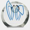 [CRY169] 4.5" Round Crystal Clock Thumbnail