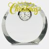[CRY169] 4.5" Round Crystal Clock Thumbnail