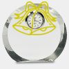 [CRY169] 4.5" Round Crystal Clock Thumbnail