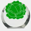 [CRY169] 4.5" Round Crystal Clock Thumbnail