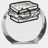 [CRY169] 4.5" Round Crystal Clock Thumbnail