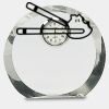 [CRY169] 4.5" Round Crystal Clock Thumbnail