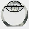 [CRY169] 4.5" Round Crystal Clock Thumbnail