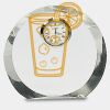 [CRY169] 4.5" Round Crystal Clock Thumbnail