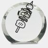 [CRY169] 4.5" Round Crystal Clock Thumbnail