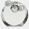 [CRY169] 4.5" Round Crystal Clock Thumbnail