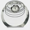 [CRY169] 4.5" Round Crystal Clock Thumbnail