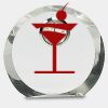 [CRY169] 4.5" Round Crystal Clock Thumbnail