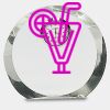 [CRY169] 4.5" Round Crystal Clock Thumbnail