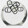 [CRY169] 4.5" Round Crystal Clock Thumbnail