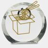 [CRY169] 4.5" Round Crystal Clock Thumbnail