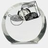 [CRY169] 4.5" Round Crystal Clock Thumbnail