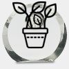 [CRY169] 4.5" Round Crystal Clock Thumbnail