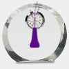 [CRY169] 4.5" Round Crystal Clock Thumbnail