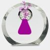 [CRY169] 4.5" Round Crystal Clock Thumbnail