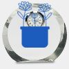 [CRY169] 4.5" Round Crystal Clock Thumbnail