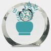[CRY169] 4.5" Round Crystal Clock Thumbnail