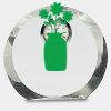 [CRY169] 4.5" Round Crystal Clock Thumbnail