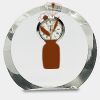 [CRY169] 4.5" Round Crystal Clock Thumbnail