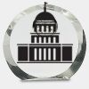 [CRY169] 4.5" Round Crystal Clock Thumbnail