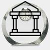 [CRY169] 4.5" Round Crystal Clock Thumbnail