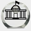 [CRY169] 4.5" Round Crystal Clock Thumbnail
