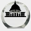 [CRY169] 4.5" Round Crystal Clock Thumbnail