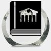 [CRY169] 4.5" Round Crystal Clock Thumbnail