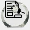[CRY169] 4.5" Round Crystal Clock Thumbnail
