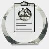[CRY169] 4.5" Round Crystal Clock Thumbnail
