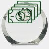 [CRY169] 4.5" Round Crystal Clock Thumbnail