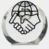 [CRY169] 4.5" Round Crystal Clock Thumbnail