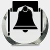 [CRY169] 4.5" Round Crystal Clock Thumbnail