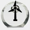 [CRY169] 4.5" Round Crystal Clock Thumbnail
