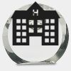 [CRY169] 4.5" Round Crystal Clock Thumbnail