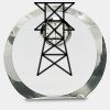 [CRY169] 4.5" Round Crystal Clock Thumbnail