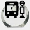 [CRY169] 4.5" Round Crystal Clock Thumbnail