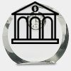 [CRY169] 4.5" Round Crystal Clock Thumbnail