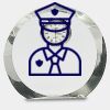 [CRY169] 4.5" Round Crystal Clock Thumbnail