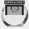 [CRY169] 4.5" Round Crystal Clock Thumbnail